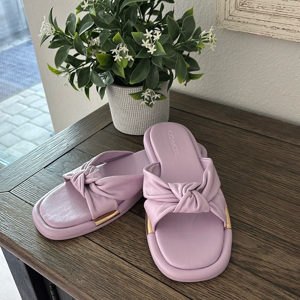 Coach Brooklyn Leather Sandal W Size 9
